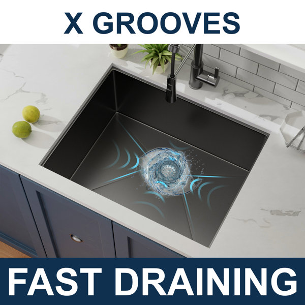 ALWEN 23'' L Undermount Single Bowl Stainless Steel Kitchen Sink Wayfair